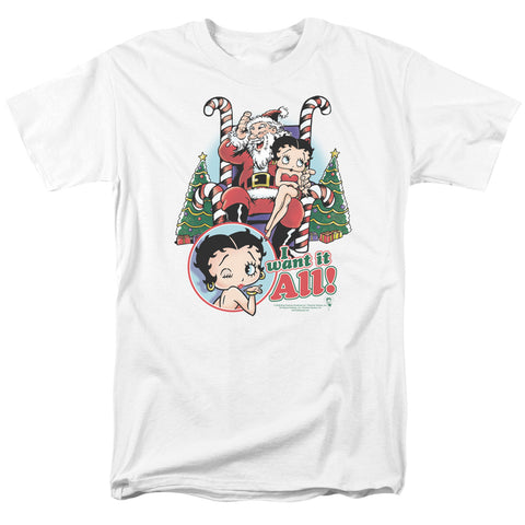 Betty Boop/i Want It All-s/s Adult 18/1-white