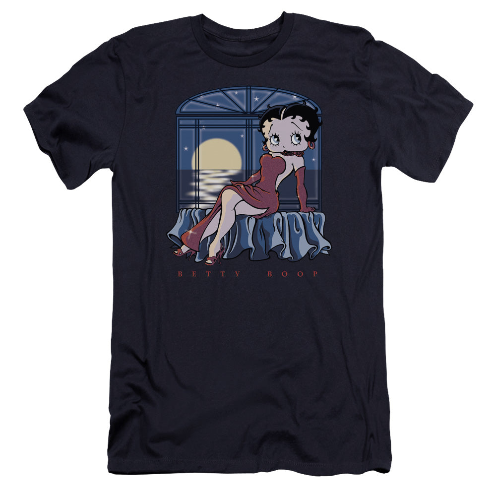 Betty Boop/moonlight-premuim Canvas Adult Slim Fit 30/1-navy