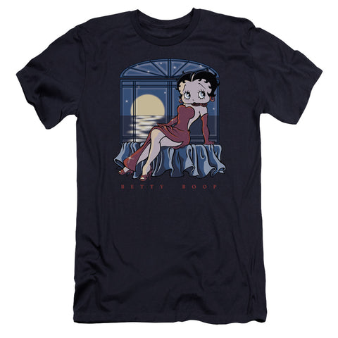 Betty Boop/moonlight-premuim Canvas Adult Slim Fit 30/1-navy