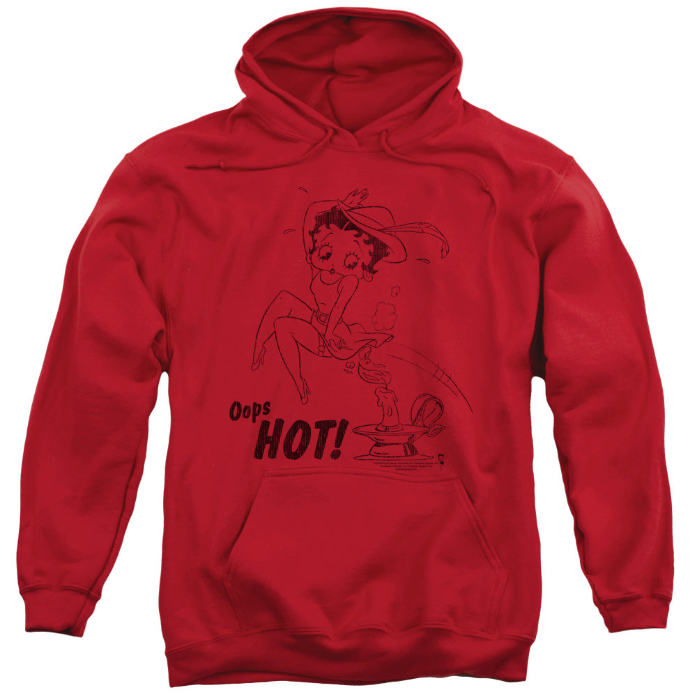 Betty Boop/nimble Betty-adult Pull-over Hoodie-red