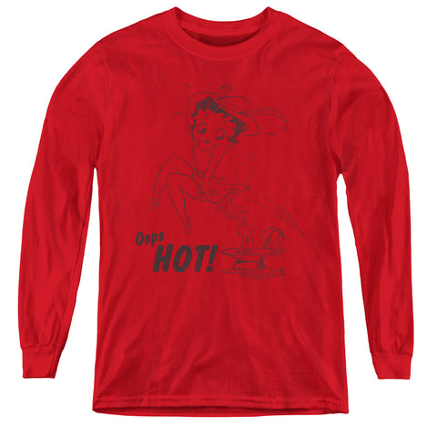 Betty Boop/nimble Betty - Youth Long Sleeve Tee - Red