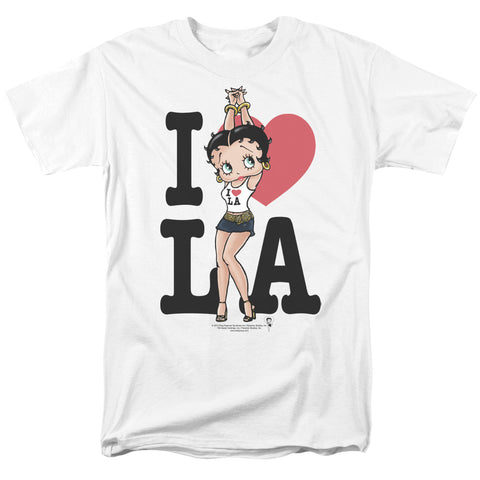 Betty Boop/i Heart La-s/s Adult 18/1 - White