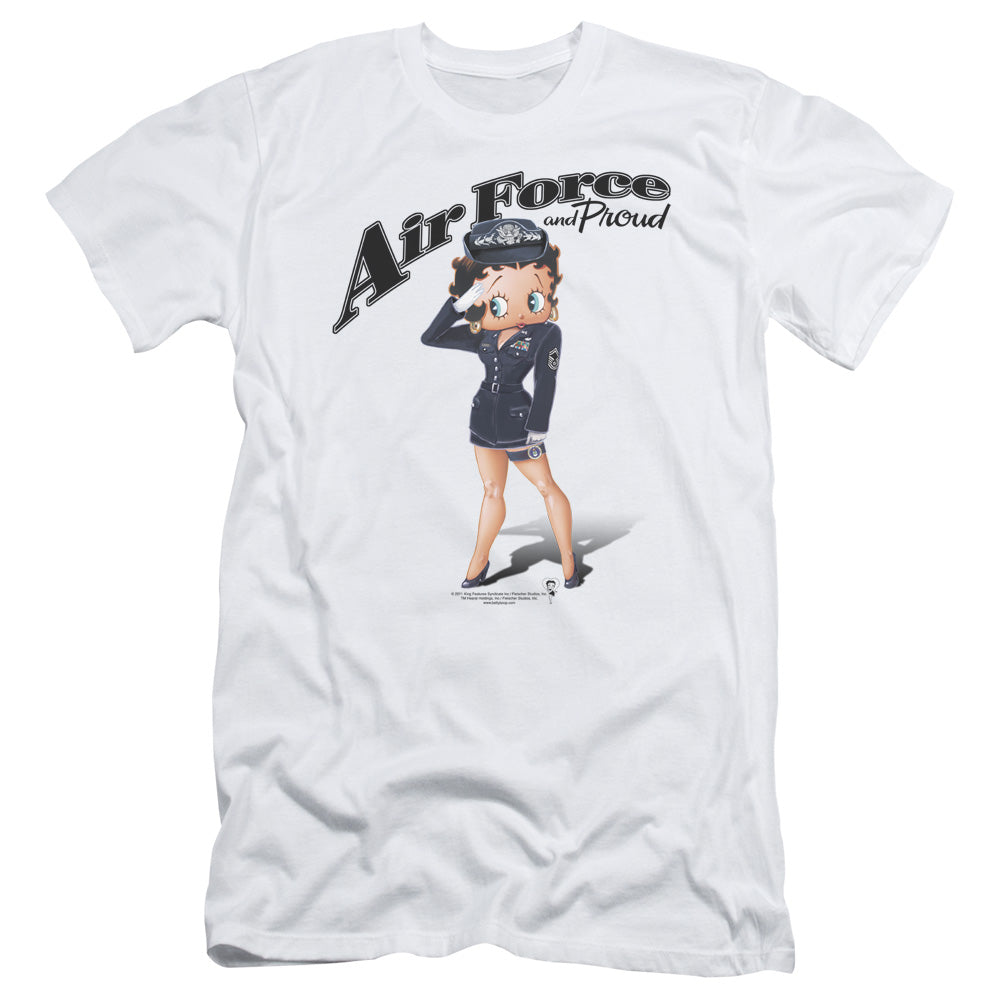 Betty Boop/air Force Boop - S/s Adult 30/1 - White