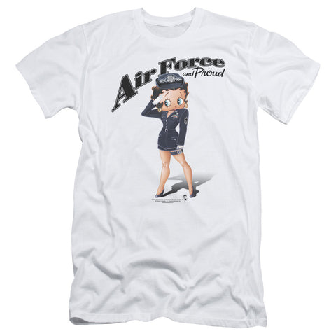 Betty Boop/air Force Boop - S/s Adult 30/1 - White