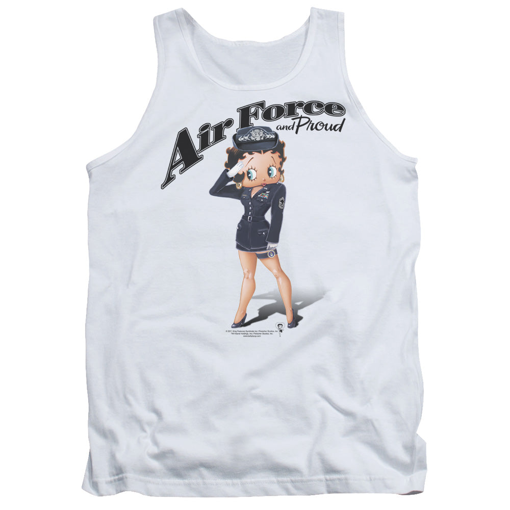 Betty Boop/air Force Boop - Adult Tank - White