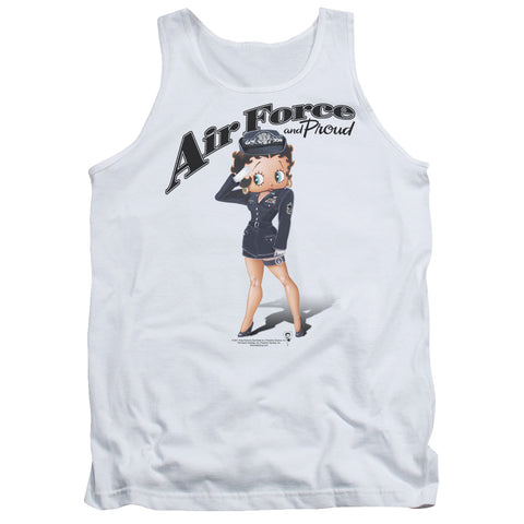 Betty Boop/air Force Boop - Adult Tank - White