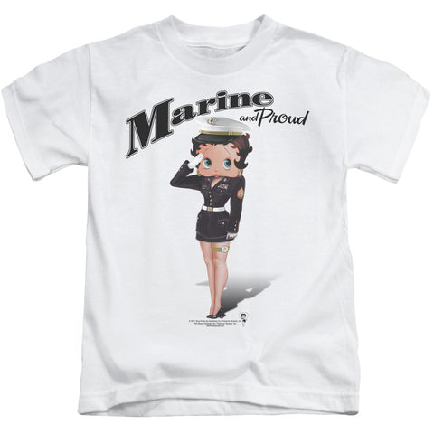 Betty Boop/marine Boop - S/s Juvenile 18/1 - White