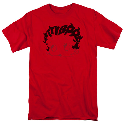 Betty Boop/word Hair - S/s Adult 18/1 - Red