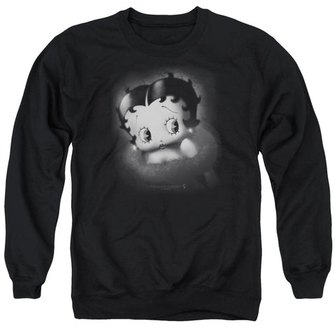 Betty Boop/vintage Star - Adult Crewneck Sweatshirt - Black