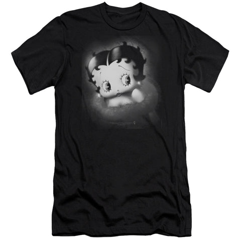 Betty Boop/vintage Star-premuim Canvas Adult Slim Fit 30/1-black