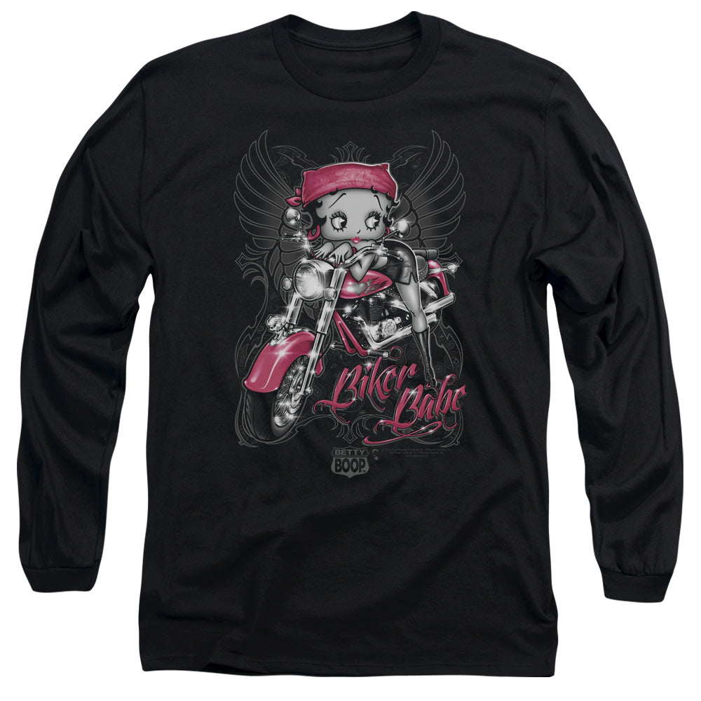 Betty Boop/biker Babe-l/s Adult 18/1-black