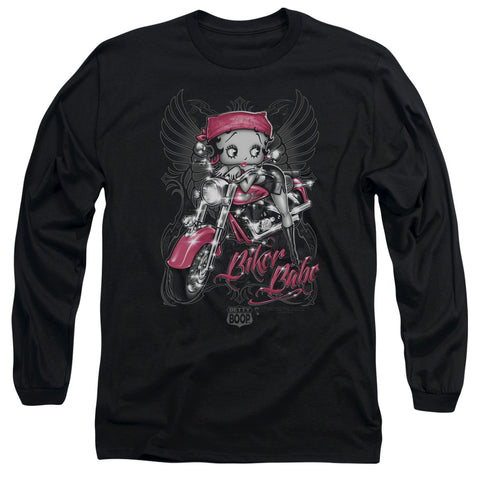 Betty Boop/biker Babe-l/s Adult 18/1-black