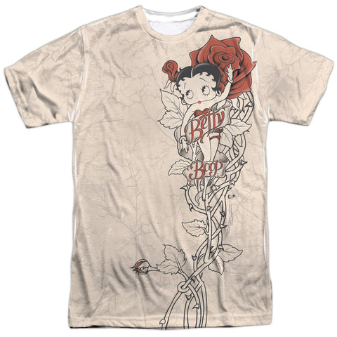 Betty Boop/thorn Boop -  S/s Adult 100% Poly Crew - White