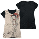 Junior Cap Sleeve 100% Poly Black Back