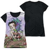 Junior Cap Sleeve 100% Poly Black Back
