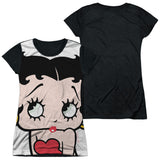 Junior Cap Sleeve 100% Poly Black Back