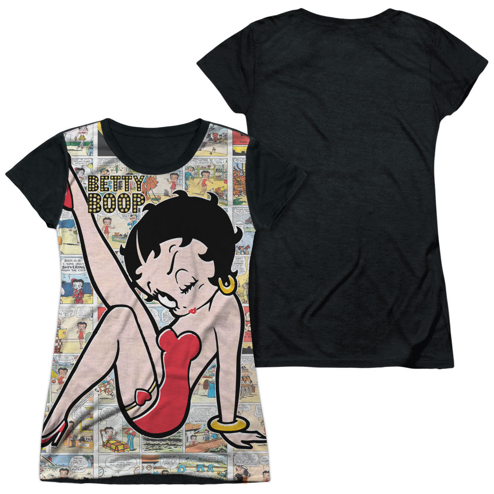 Junior Cap Sleeve 100% Poly Black Back