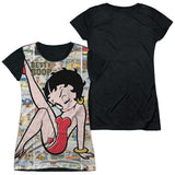 Junior Cap Sleeve 100% Poly Black Back
