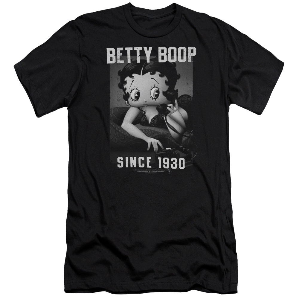 Betty Boop/on The Line-s/s Adult 30/1-black