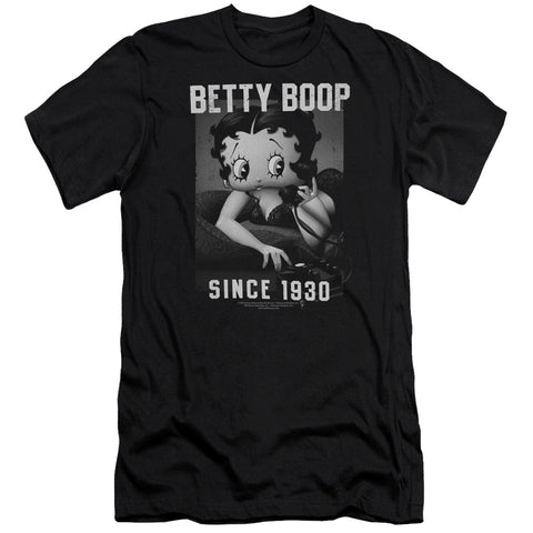 Betty Boop/on The Line-s/s Adult 30/1-black