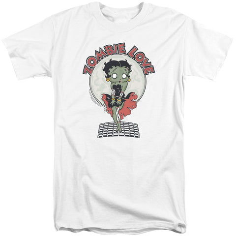 Betty Boop/breezy Zombie Love-s/s Adult Tall-white