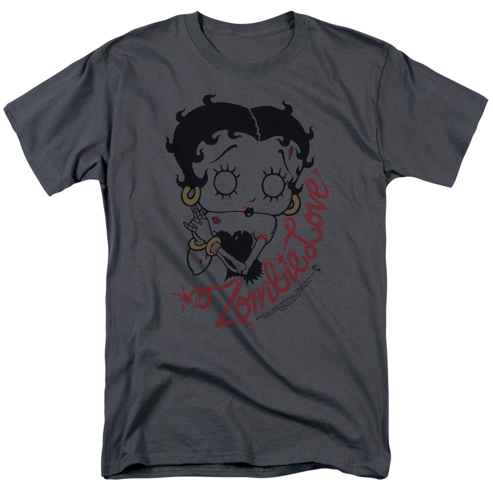 Betty Boop/classic Zombie-s/s Adult 18/1-charcoal
