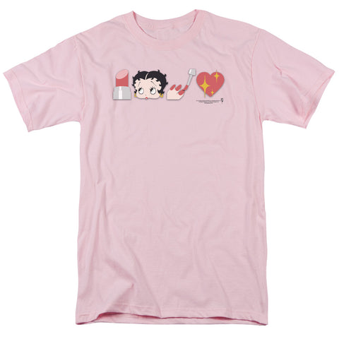 Betty Boop/symbols-s/s Adult 18/1-pink