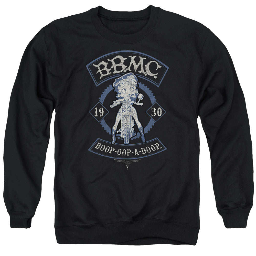 Betty Boop/b.b.m.c.-adult Crewneck Sweatshirt-black