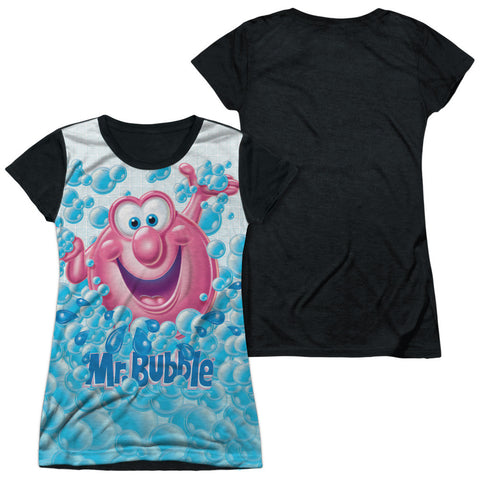 Junior Cap Sleeve 100% Poly Black Back