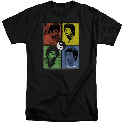 Bruce Lee/enter Color Block-s/s Adult Tall-black