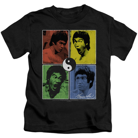 Bruce Lee/enter Color Block - S/s Juvenile 18/1 - Black