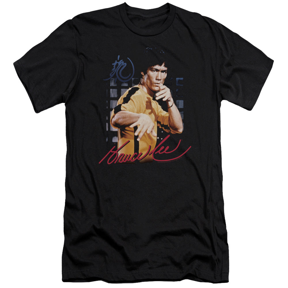 Bruce Lee/yellow Jumpsuit-premuim Canvas Adult Slim Fit 30/1-black