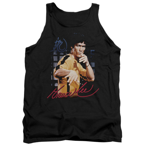 Bruce Lee/yellow Jumpsuit-adult Tank-black