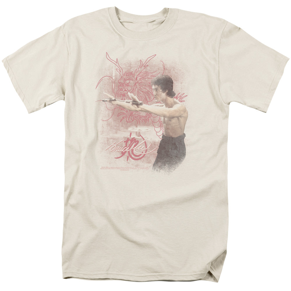 Bruce Lee/power Of The Dragon - S/s Adult 18/1 - Cream