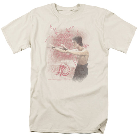 Bruce Lee/power Of The Dragon - S/s Adult 18/1 - Cream