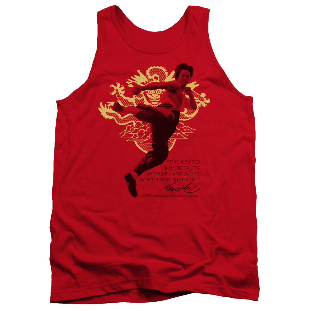 Bruce Lee/immortal Dragon - Adult Tank - Red