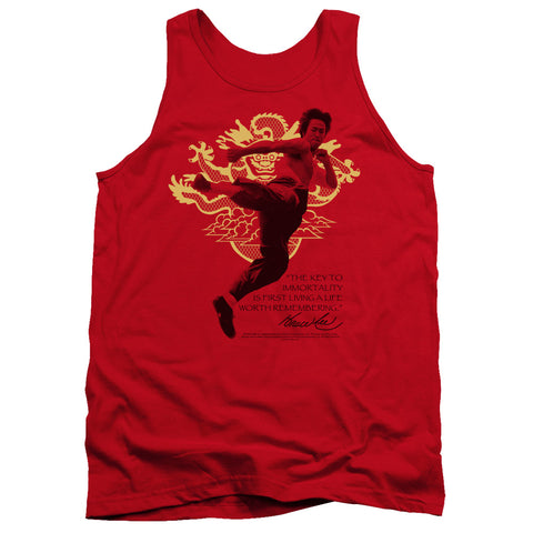 Bruce Lee/immortal Dragon - Adult Tank - Red