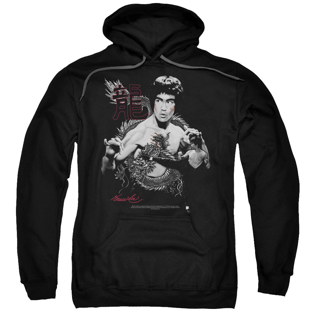 Bruce Lee/the Dragon-adult Pull-over Hoodie-black
