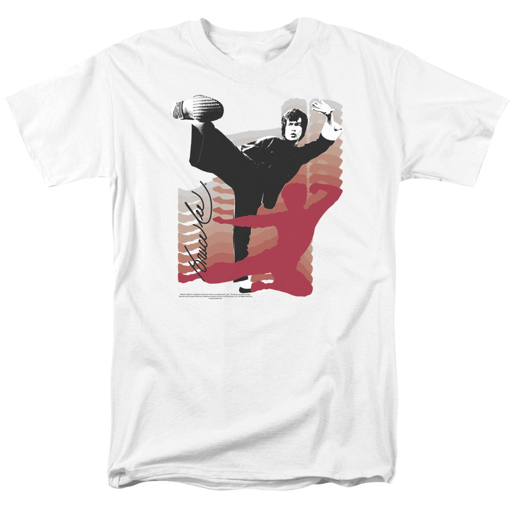 Bruce Lee/kick It - S/s Adult 18/1 - White