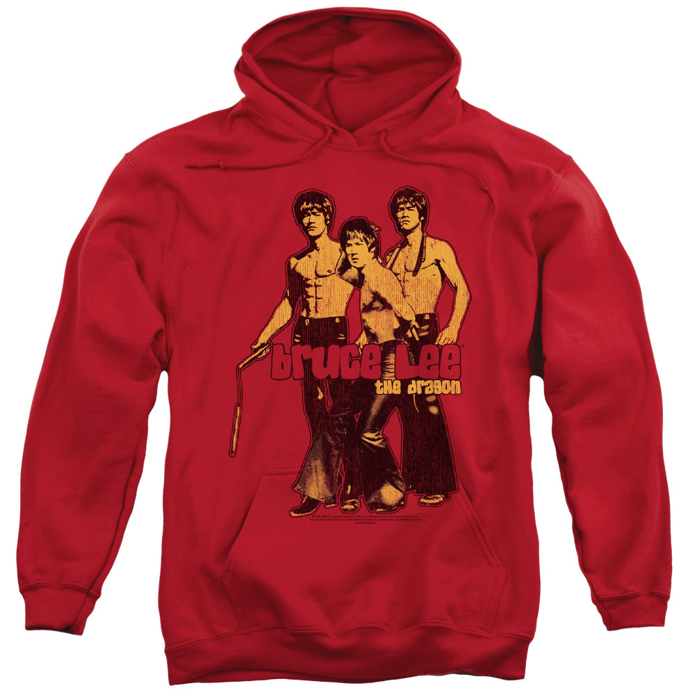 Bruce Lee/nunchucks-adult Pull-over Hoodie-red