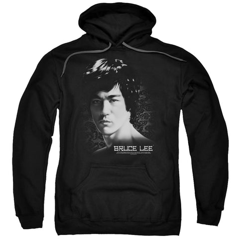 Bruce Lee/in Your Face-adult Pull-over Hoodie-black
