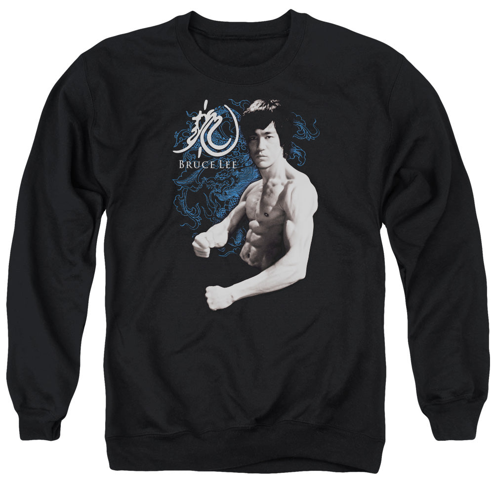 Bruce Lee/dragon Stance - Adult Crewneck Sweatshirt - Black