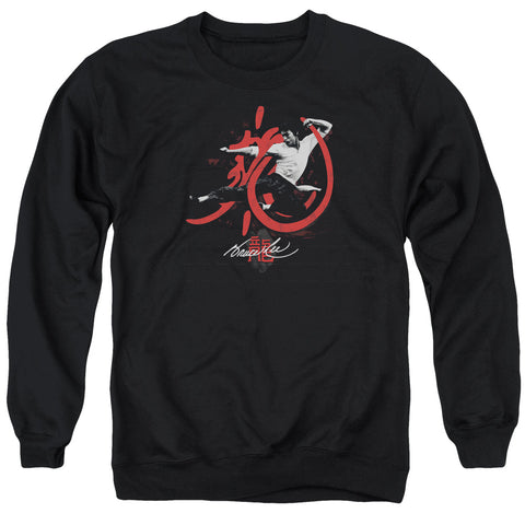 Bruce Lee/high Flying - Adult Crewneck Sweatshirt - Black