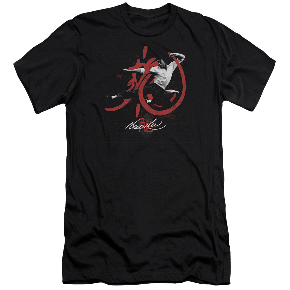 Bruce Lee/high Flying-premuim Canvas Adult Slim Fit 30/1-black