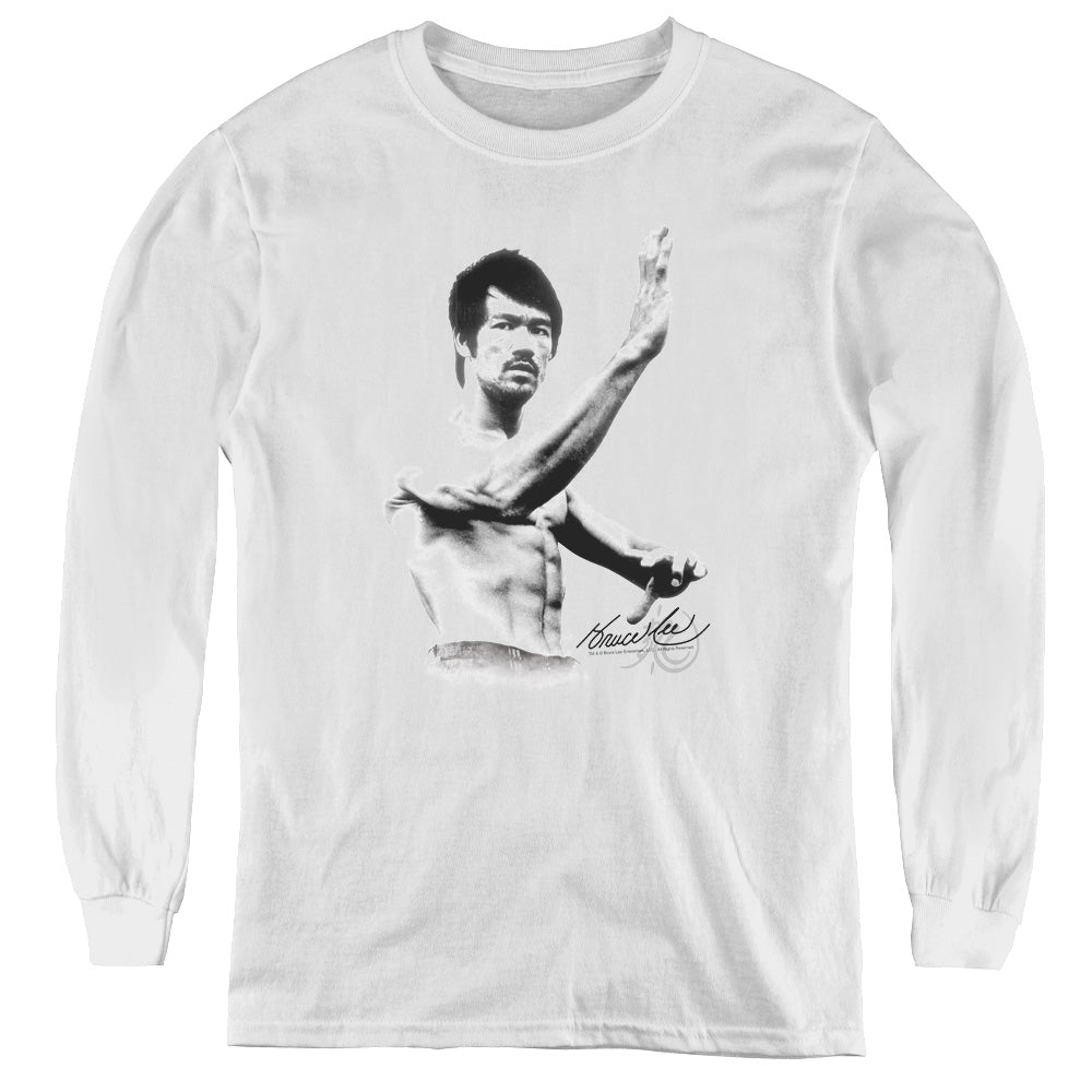 Bruce Lee/serenity - Youth Long Sleeve Tee - White