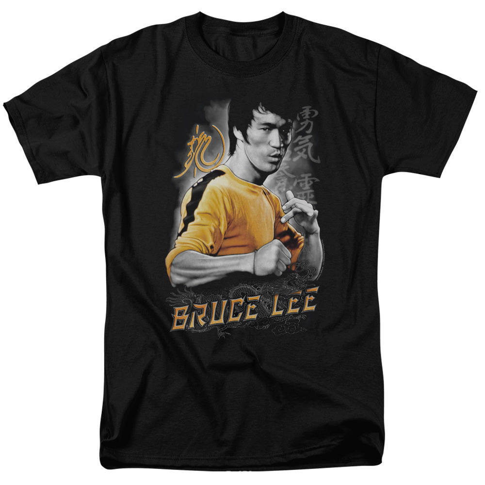 Bruce Lee/yellow Dragon - S/s Adult 18/1 - Black