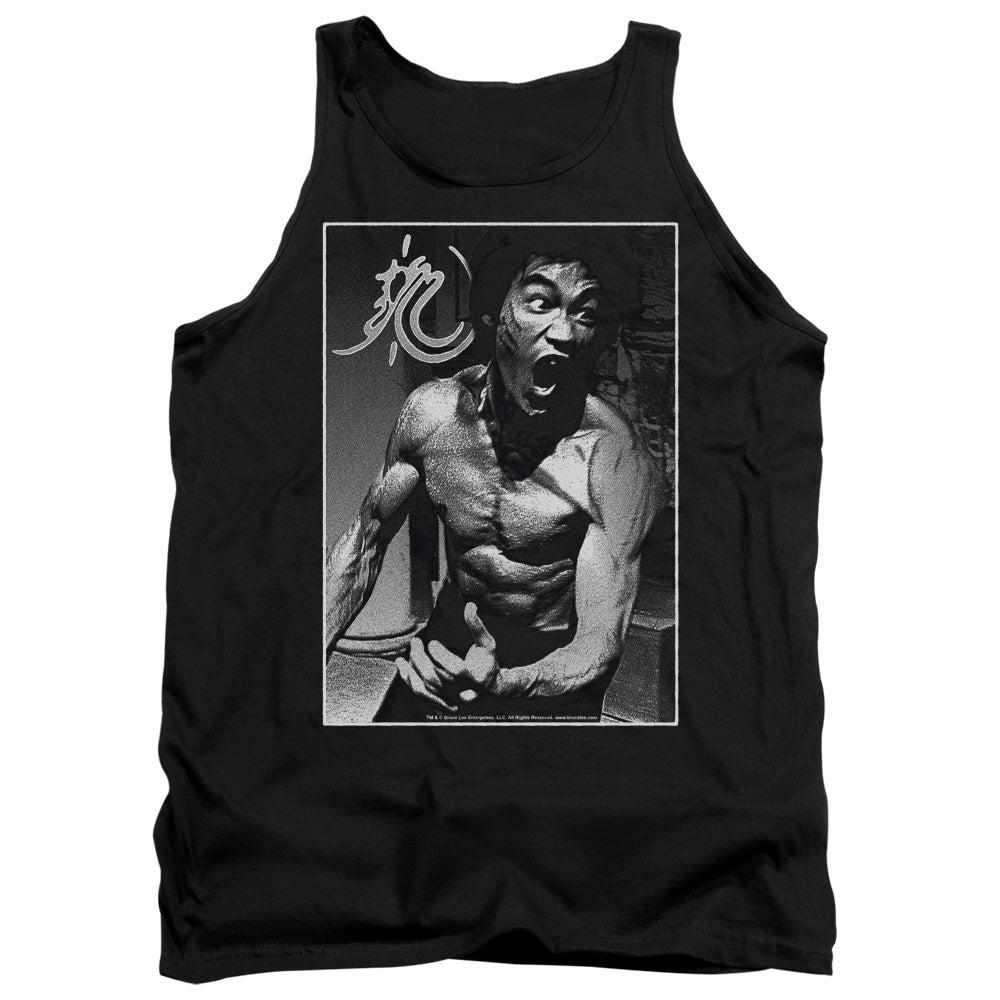 Bruce Lee/focused Rage-adult Tank-black