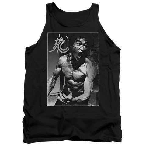 Bruce Lee/focused Rage-adult Tank-black