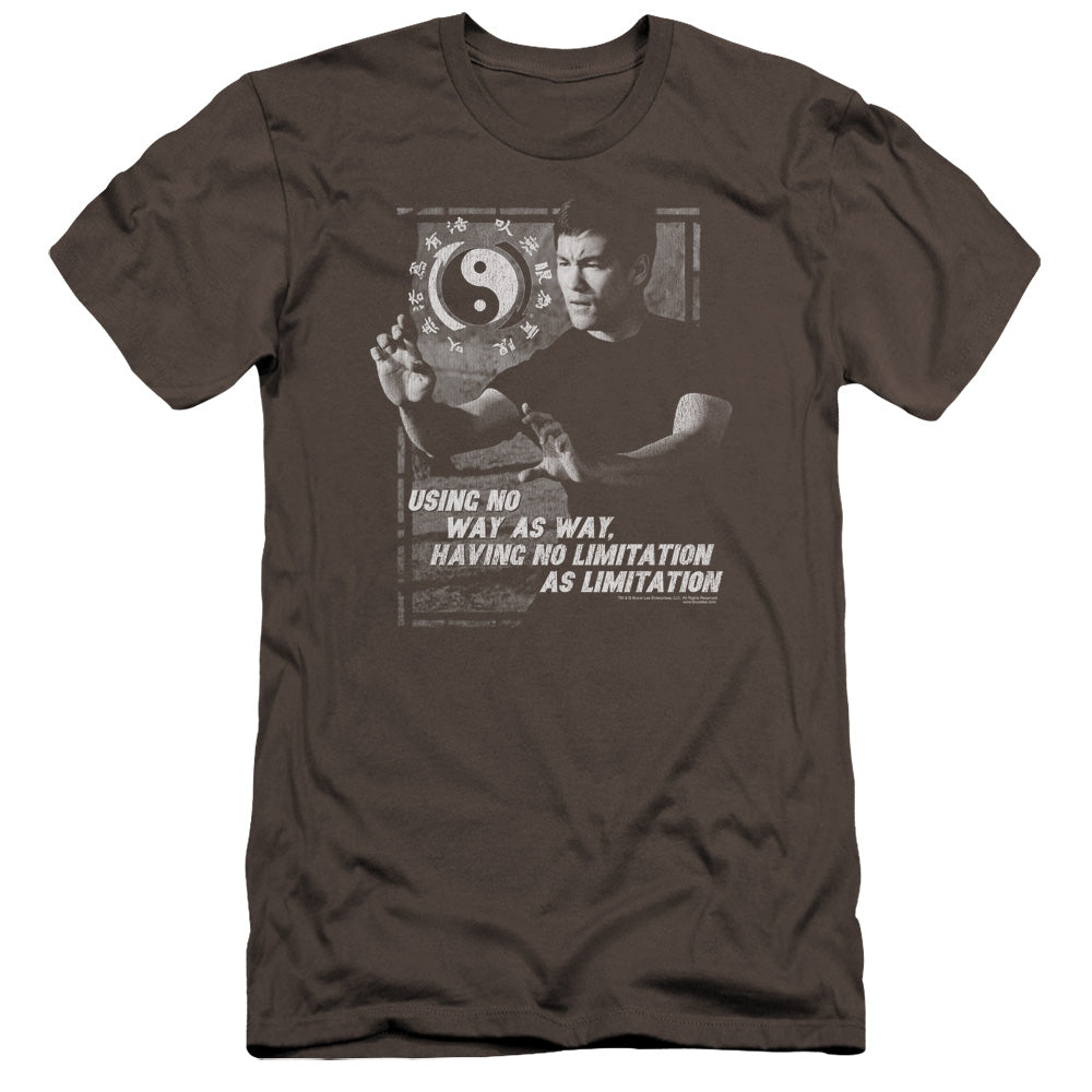 Bruce Lee/no Way As A Way-premuim Canvas Adult Slim Fit 30/1-charcoal