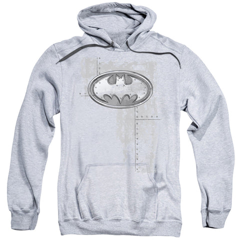 Batman/rivited Metal Logo-adult Pull-over Hoodie-athletic Heather
